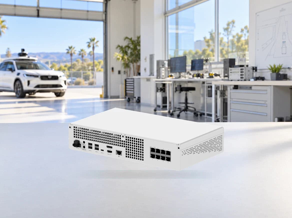 White edge-computing system on a service workbench