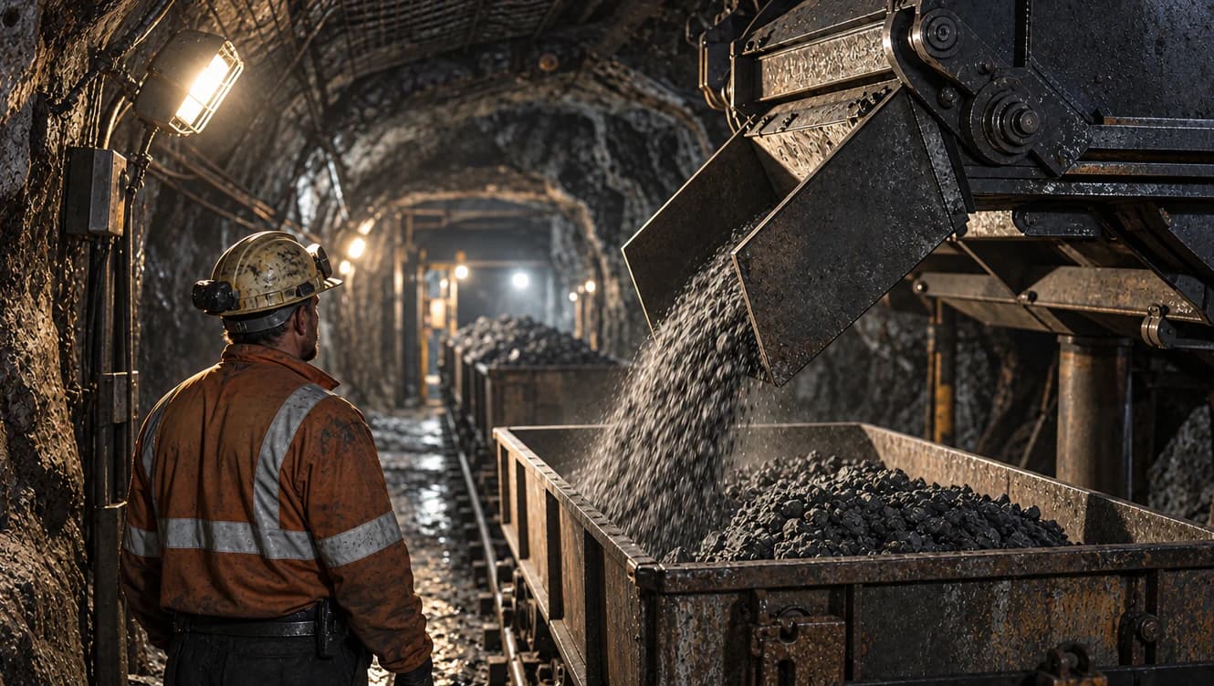 QDEEP automates mine-car filling.