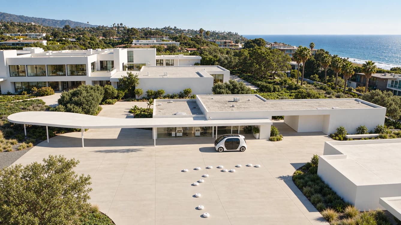 Bright innovation campus where cameras, autonomous systems, and operators share one workflow